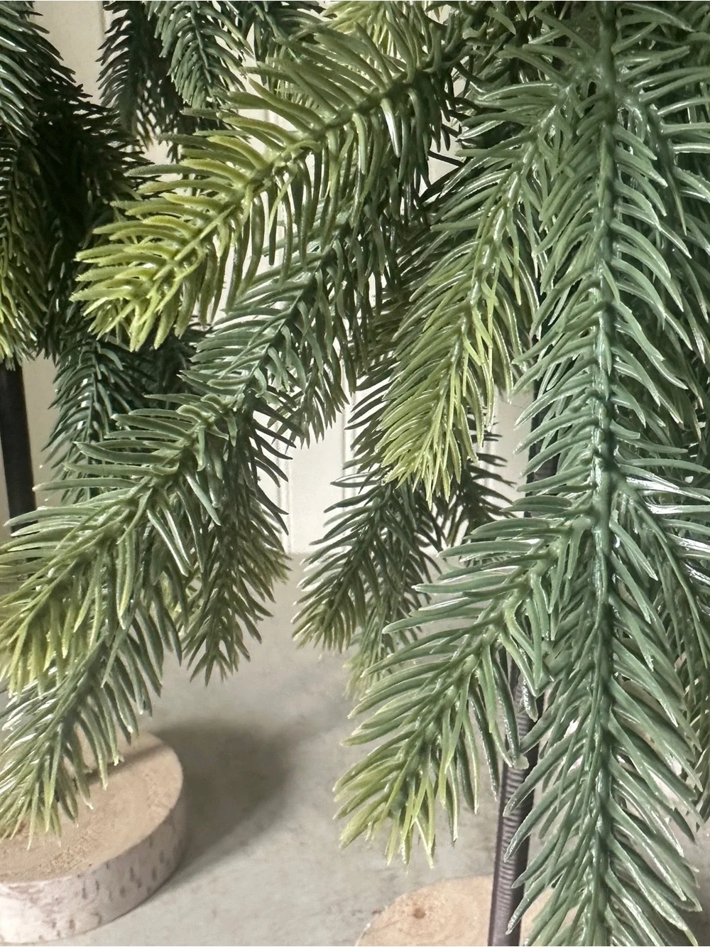 Large Artificial 18” Pine Trees Set Of 4 Christmas Village Mantel Decor Display